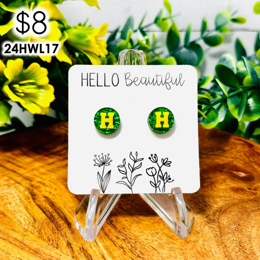 H Circle Studs