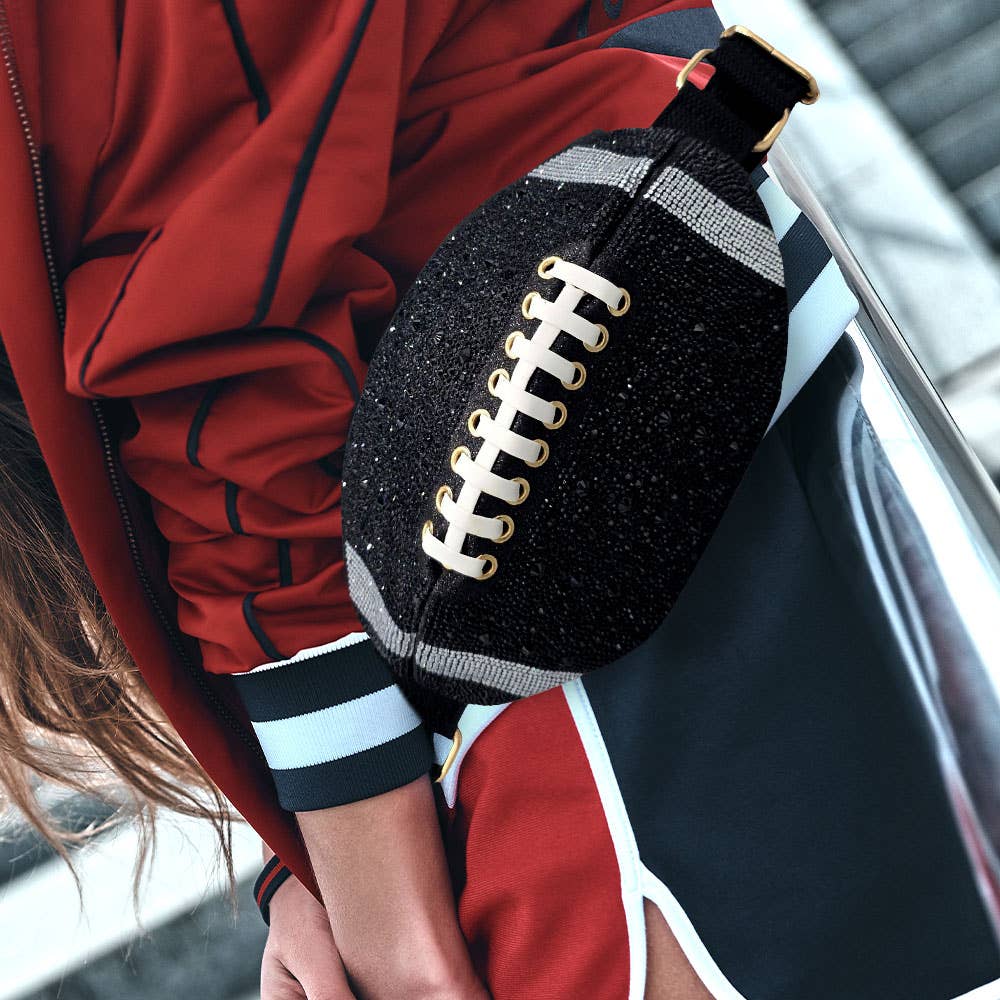 Rhinestone Football Fanny Pack