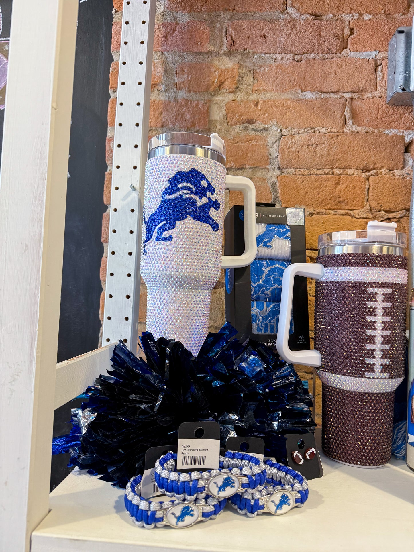 40oz Lions Rhinestone Tumbler