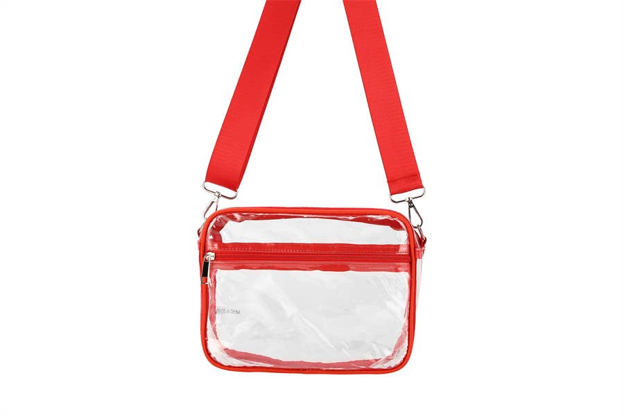Ladies Clear see Thru Crossbody Fashion Handbag