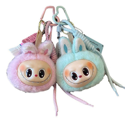 Cartoon Plush Keychain Head