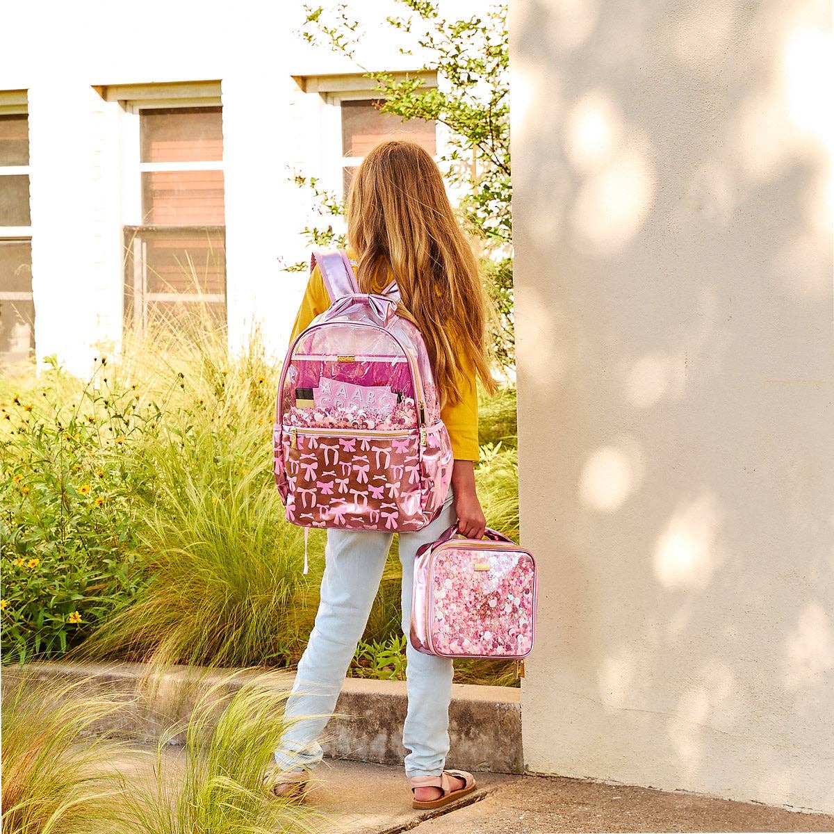 Pink Bows & Confetti Backpack