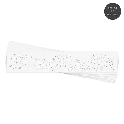 GALACTIC SILVER FACE FRECKLES metallic temporary tattoos