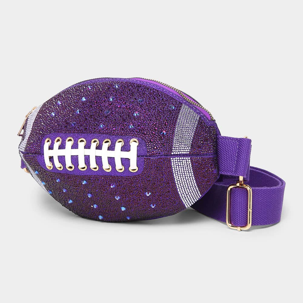 Rhinestone Football Fanny Pack