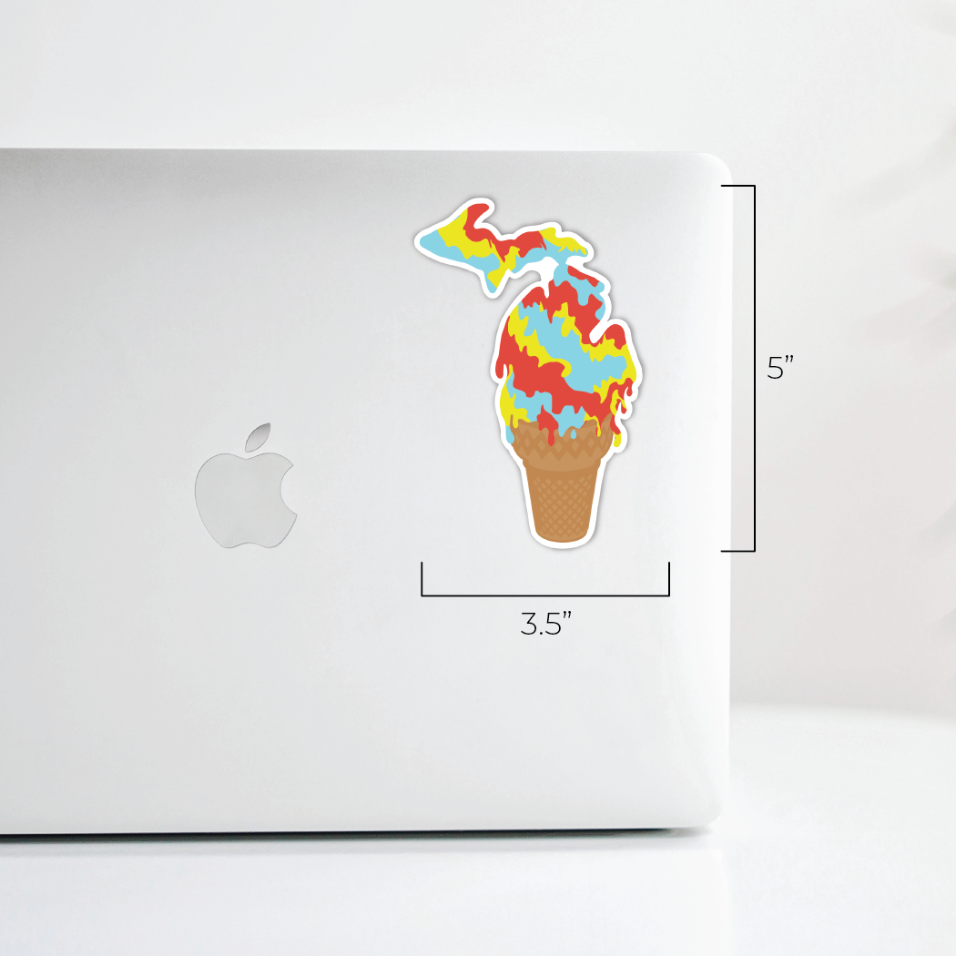 Superman Ice Cream Michigan Sticker — Original Design