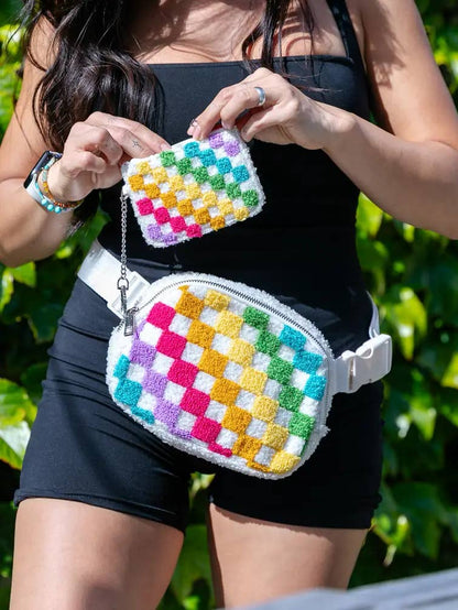 Black and White Belt Bag