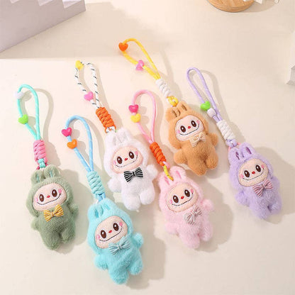 Cartoon Plush Keychain - Pink