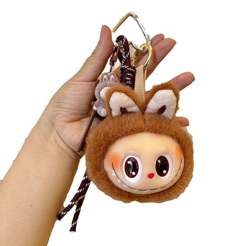 Cartoon Plush Keychain Head