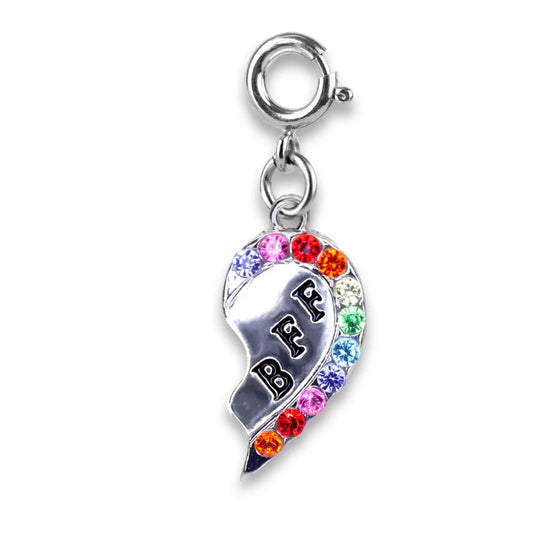 Silver Half Heart Charm