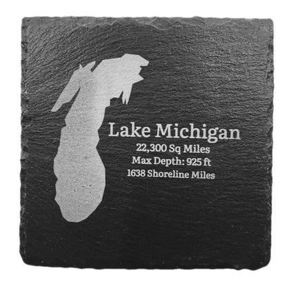 Slate Coasters Michigan Themed