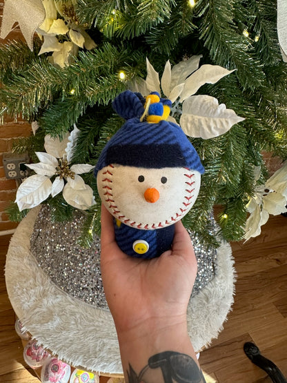 Recycled Softball Snowman