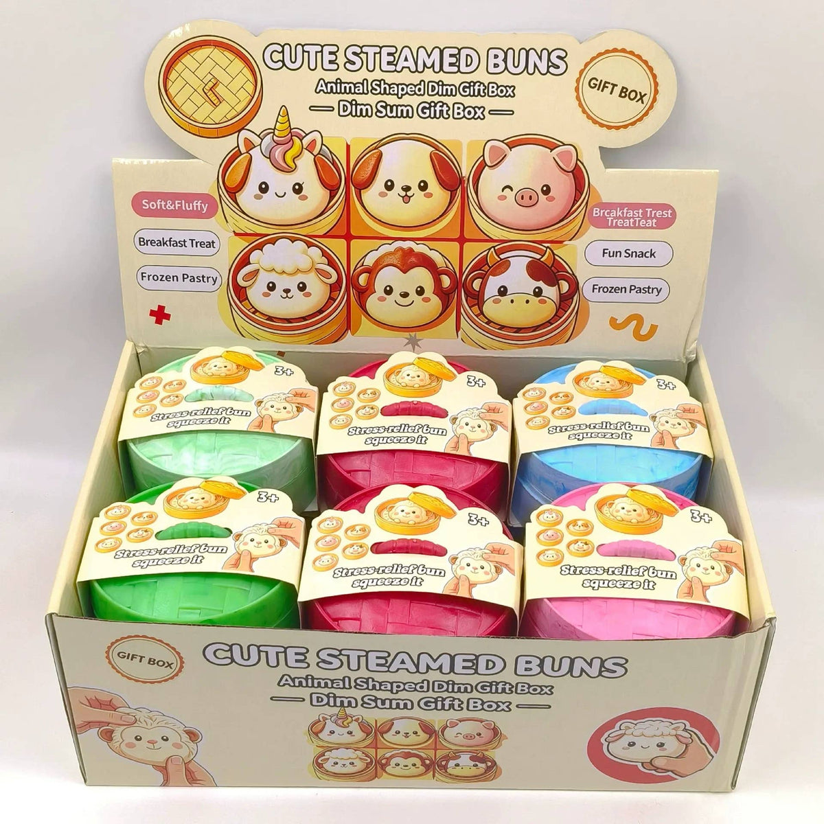 Cute Animal Bun Steamer Squishy Toy