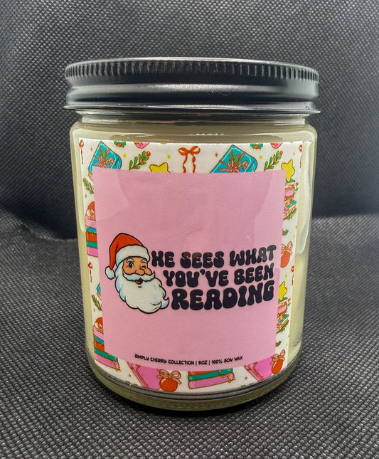 He Knows What You've Been Reading Candle