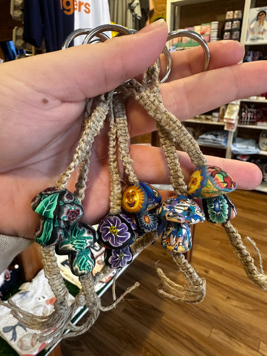 Hand Braided Hemp Keyrings