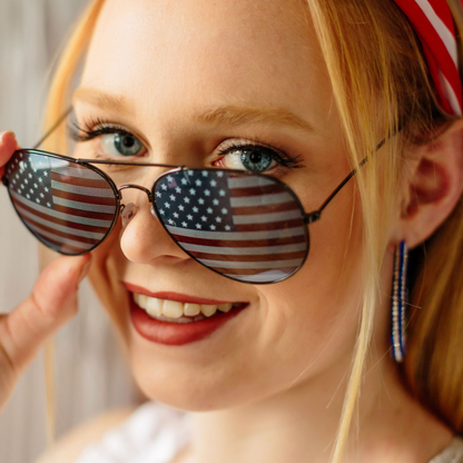 4th of July Glitter Hoops