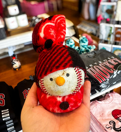 Recycled Baseball Snowman