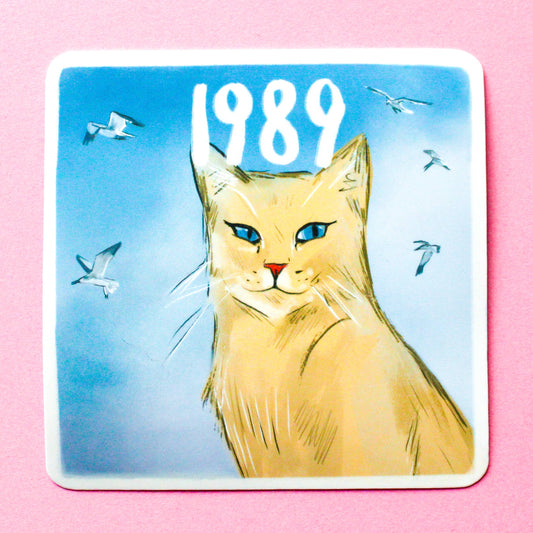 1989 Cat Vinyl Sticker