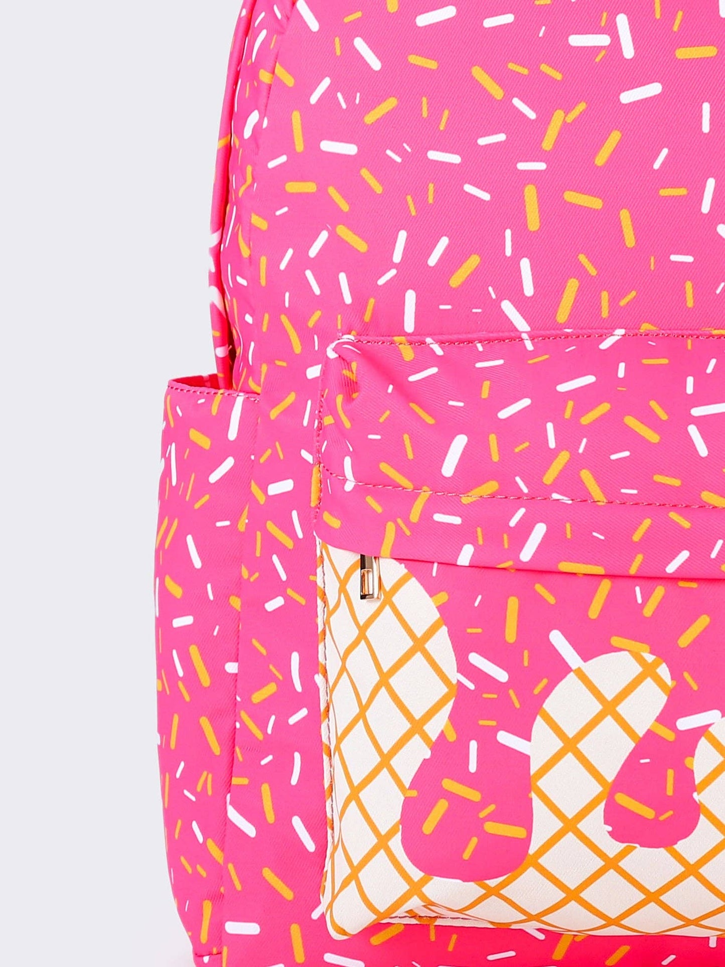 Pink Ice Cream Drip Backpack