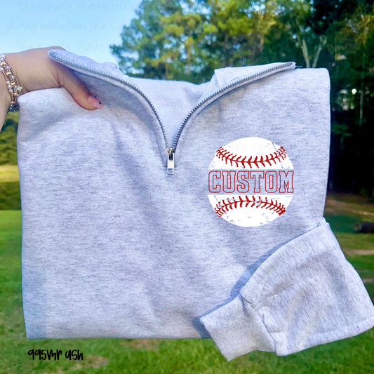 Custom Baseball Quarter Zip