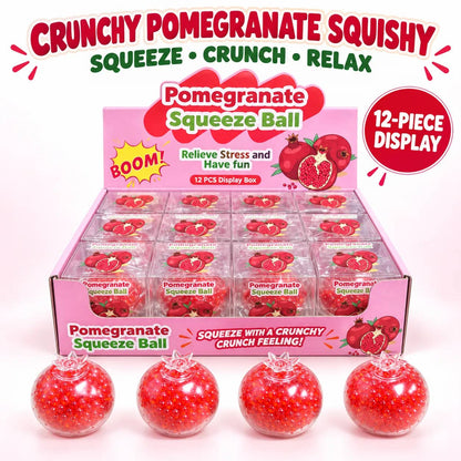 Crunchy Pomegranate Bead-Filled Squishy Stress Toy