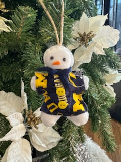 Recycled Snowman Ornament