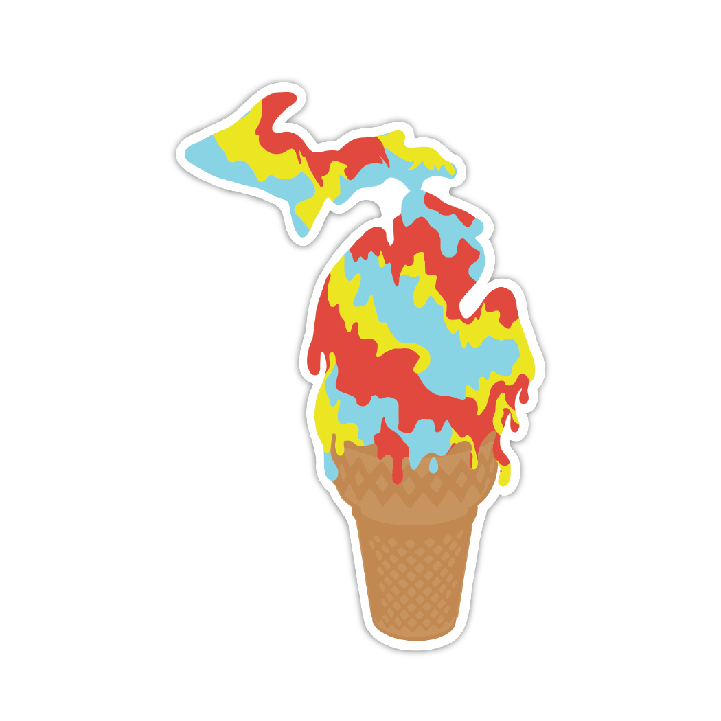 Superman Ice Cream Michigan Sticker — Original Design