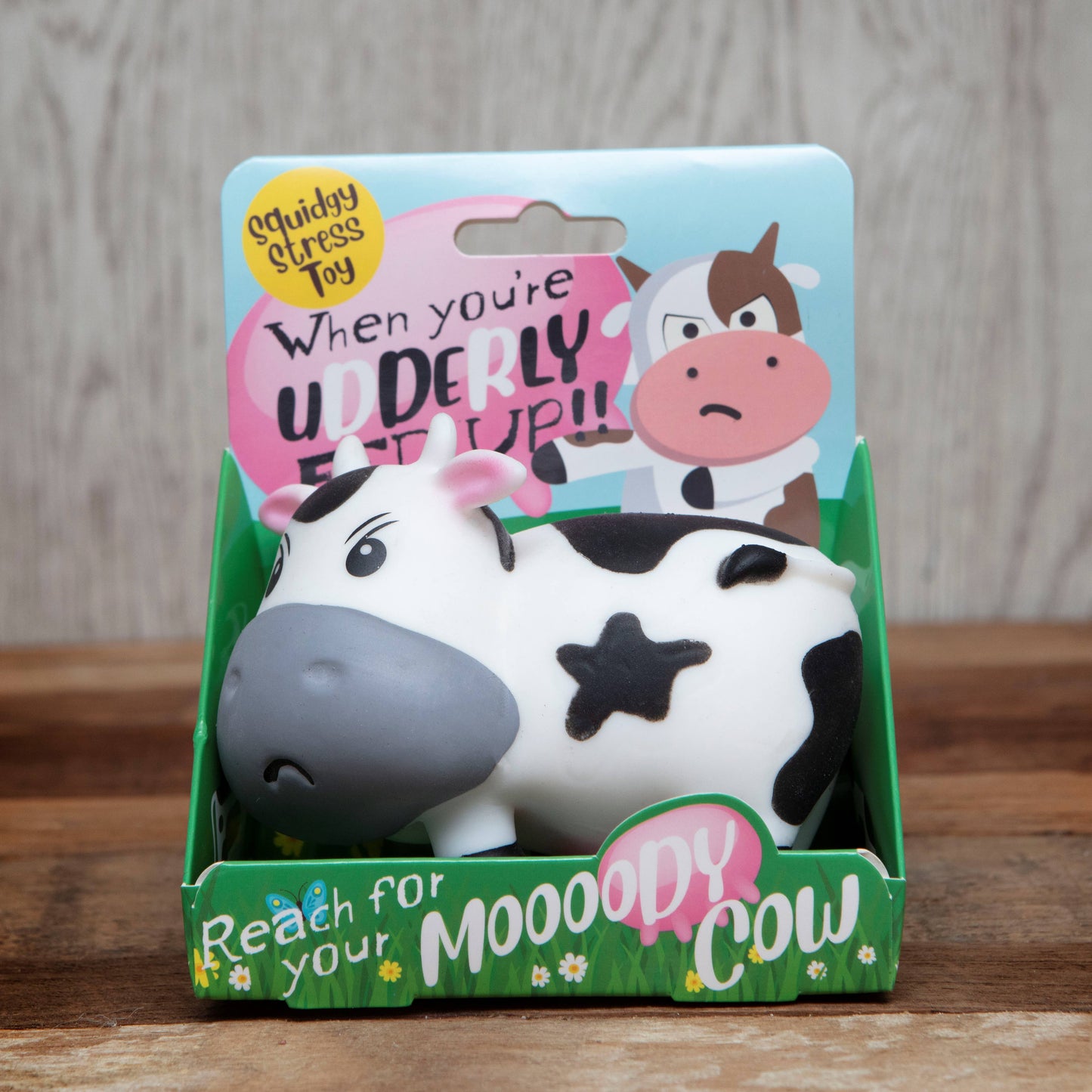 Squishy Stress Toy - Moody Cow - Novelty Fidget Squishies