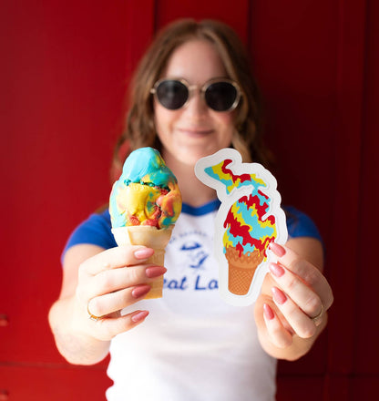 Superman Ice Cream Michigan Sticker — Original Design