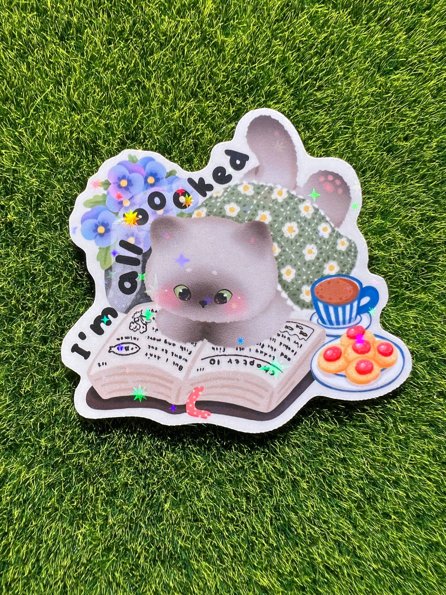 I'm All Booked Sticker