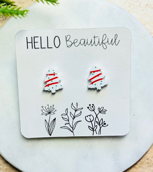 Christmas Snack Cake Studs