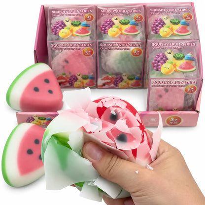 Crispy Watermelon Squishy Stress Relief Toy Display