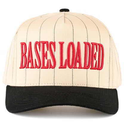 C.C BASES LOADED Letter Stripe Pattern Trucker Cap