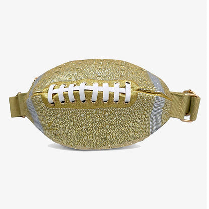 Rhinestone Football Fanny Pack