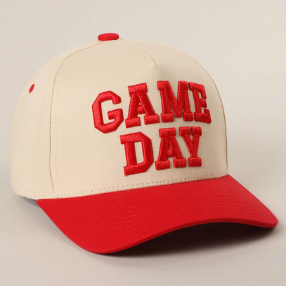 Game Day Embroidered Hat: Purple