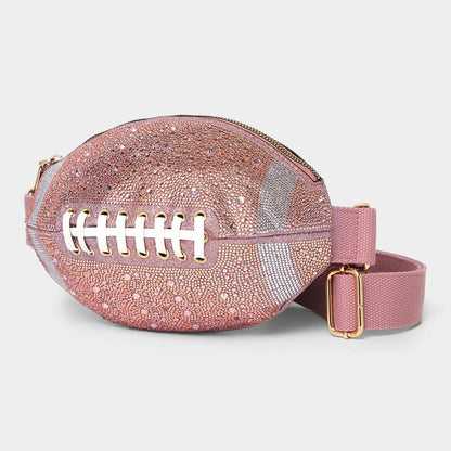 Rhinestone Football Fanny Pack