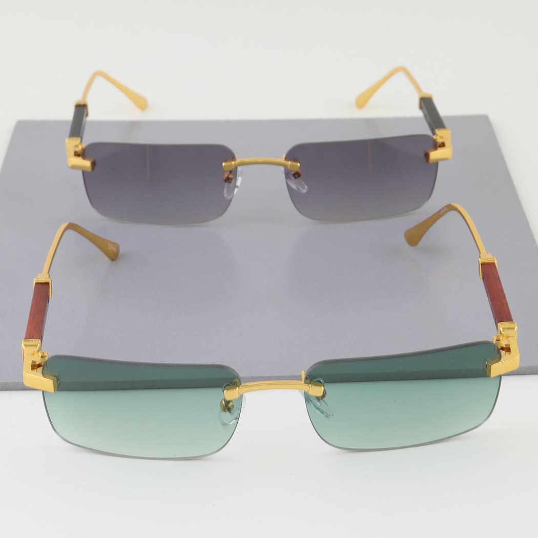 Chic Pillar Rimless Sunglasses