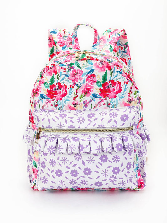 Hot Pink Ruffle Backpack