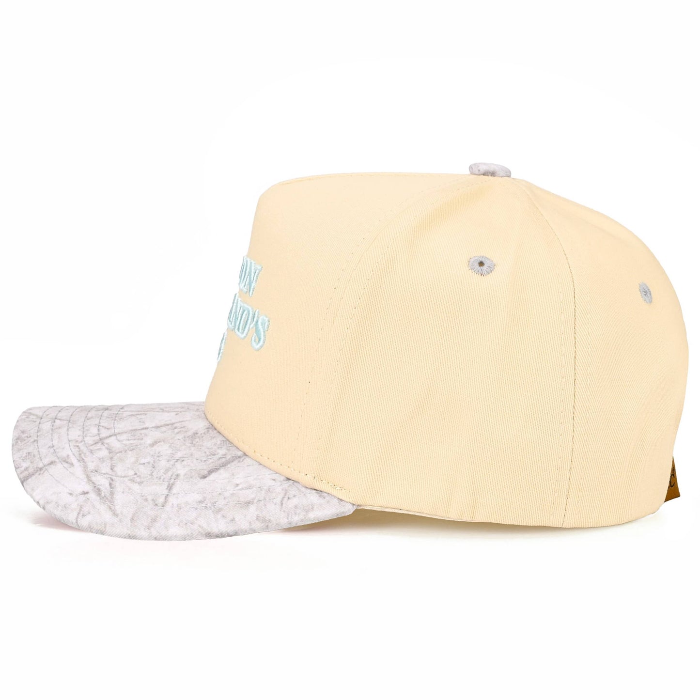 Put it on my Husbands Tab Trucker Hat