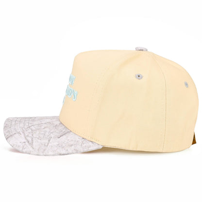 Put it on my Husbands Tab Trucker Hat