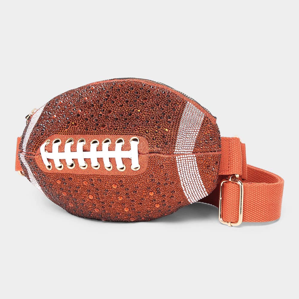 Rhinestone Football Fanny Pack