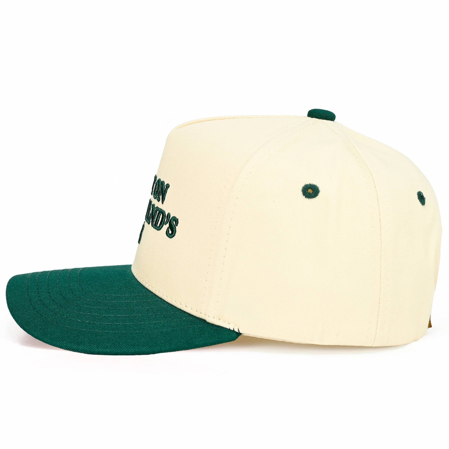 Put it on my Husbands Tab Trucker Hat