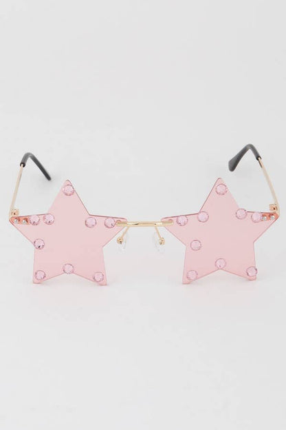 Multi Rhinestone Star Sunglasses