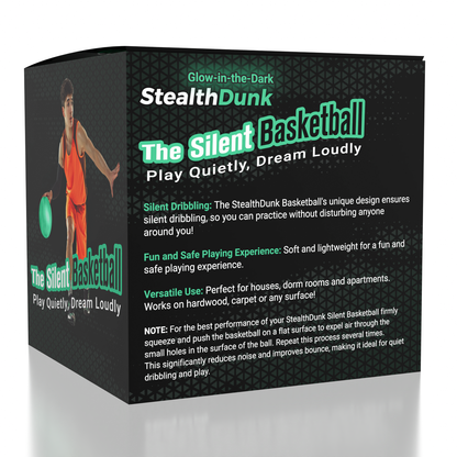 StealthDunk Glow-in-the-Dark Silent Basketball No. 3 Kids' Size