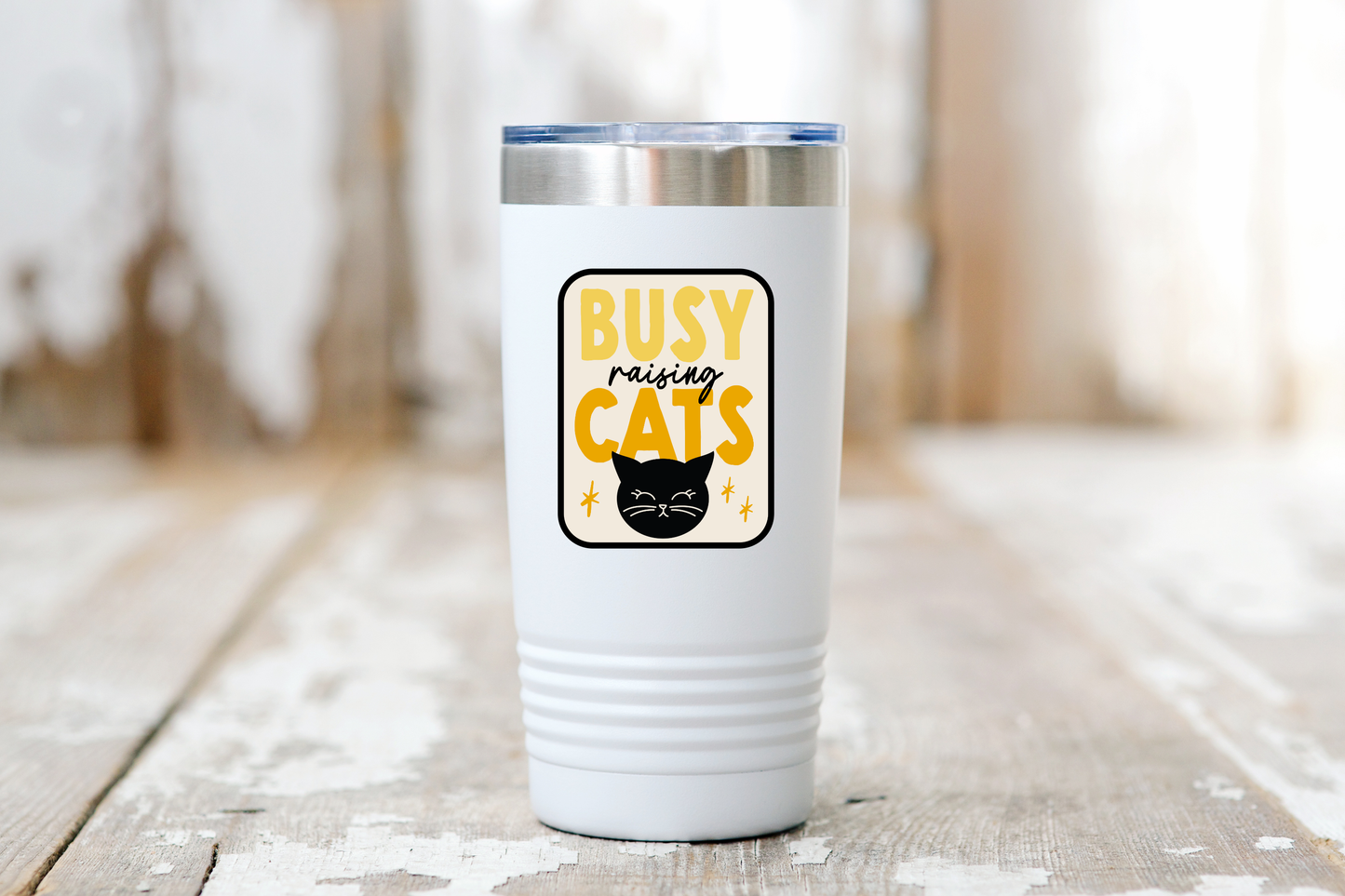 Busy Raising Cats Sticker