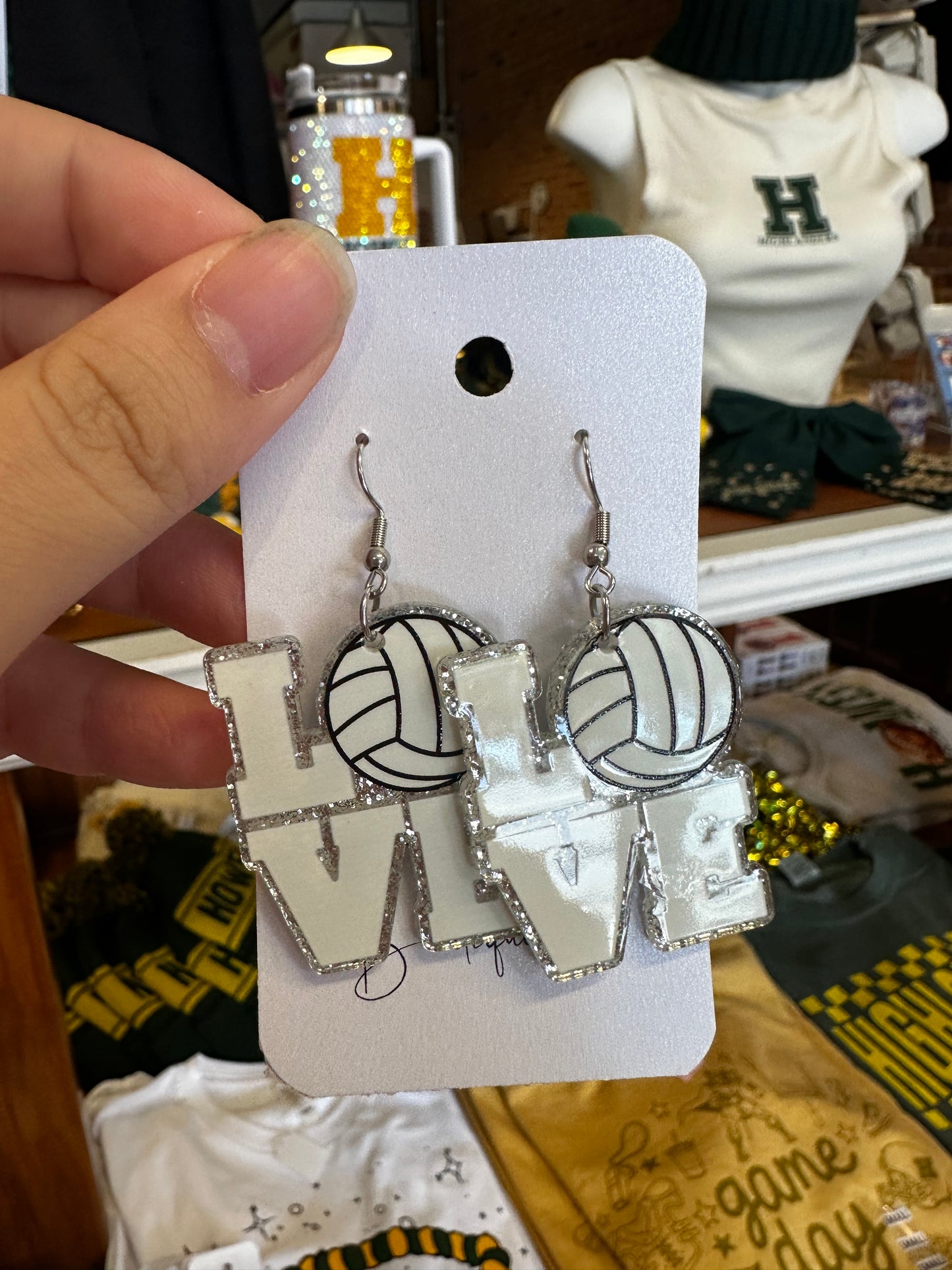 Love Volleyball Dangles